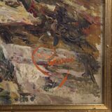 Italian landscape oil painting in Impressionist style