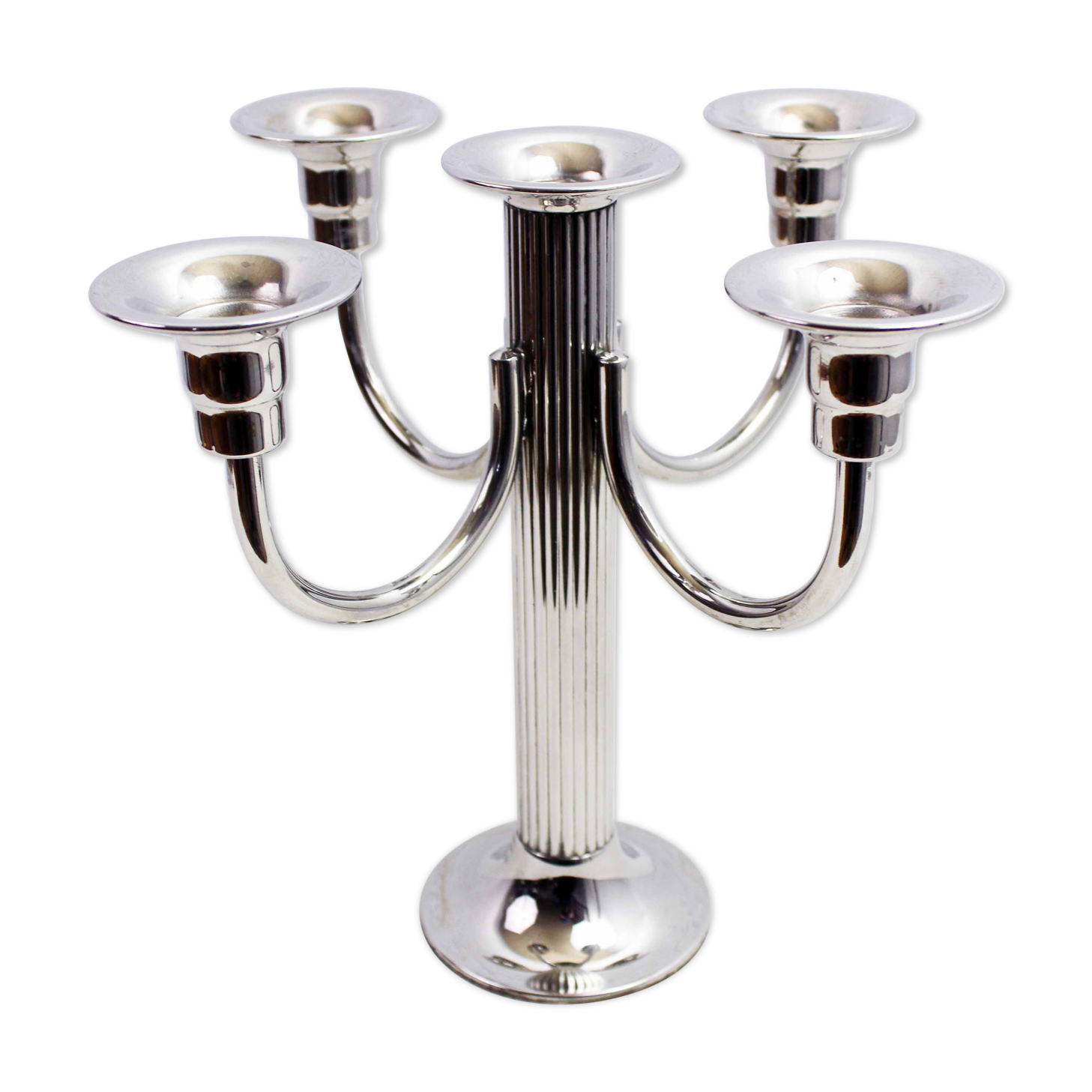 Silver metal candlestick