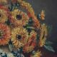 Oil on canvas still life bouquet of flowers 20th century M. Meton