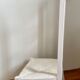 Chaise en bois paillée ancienne blanche
