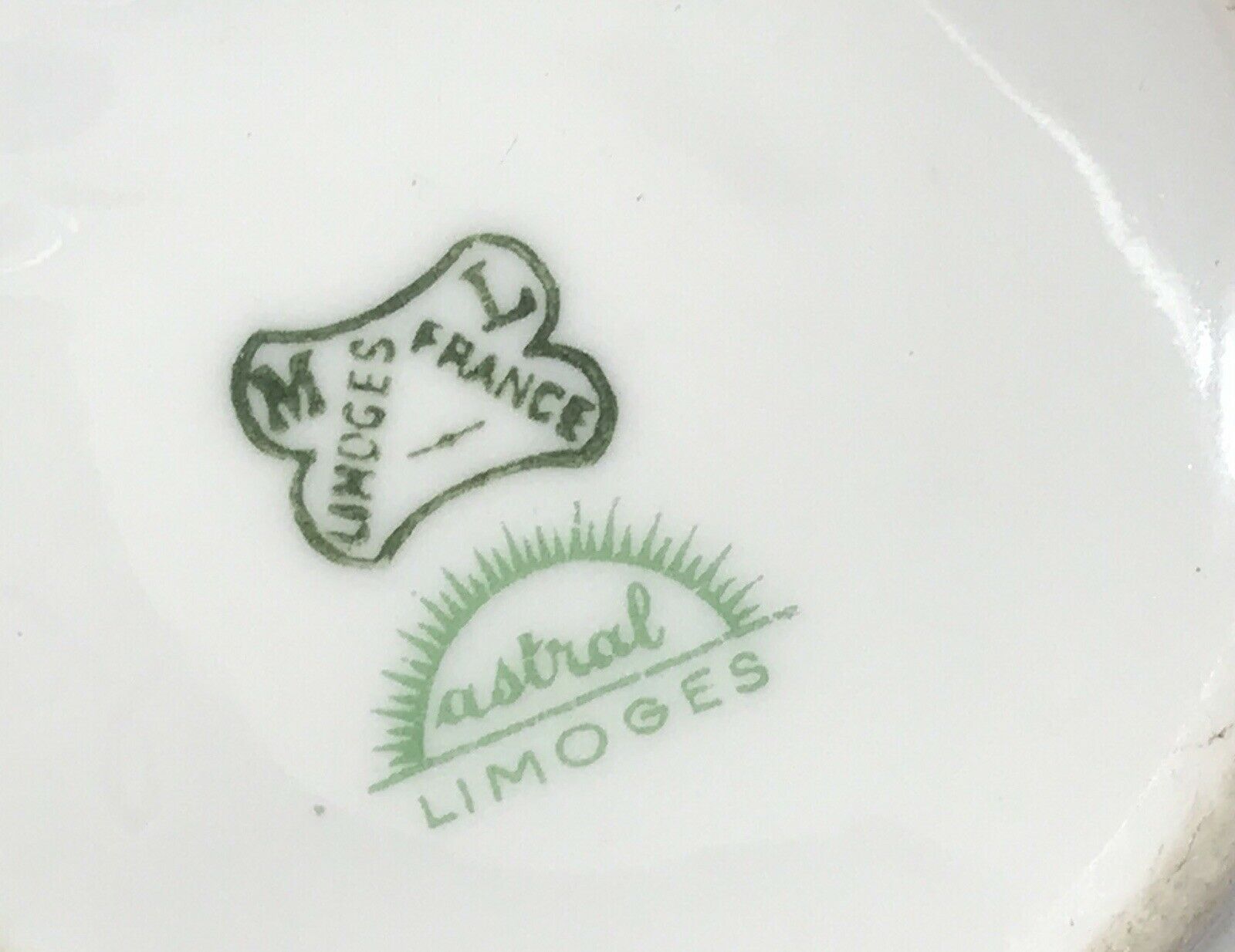 Selfish teapot and cup art deco porcelain from limoges astral roses pink & gray