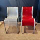 Pair of FPE chairs by Ron Arad for Kartell translucent and