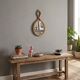 1960s rattan drop mirror