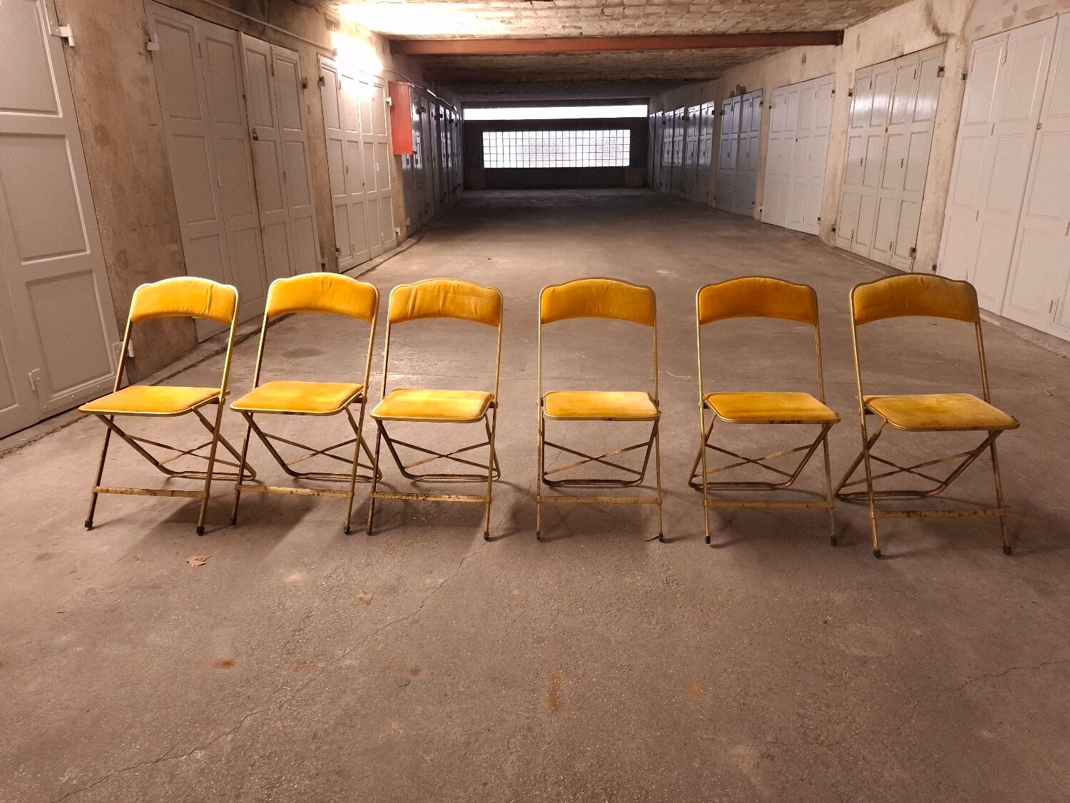 6 vintage opera folding chairs