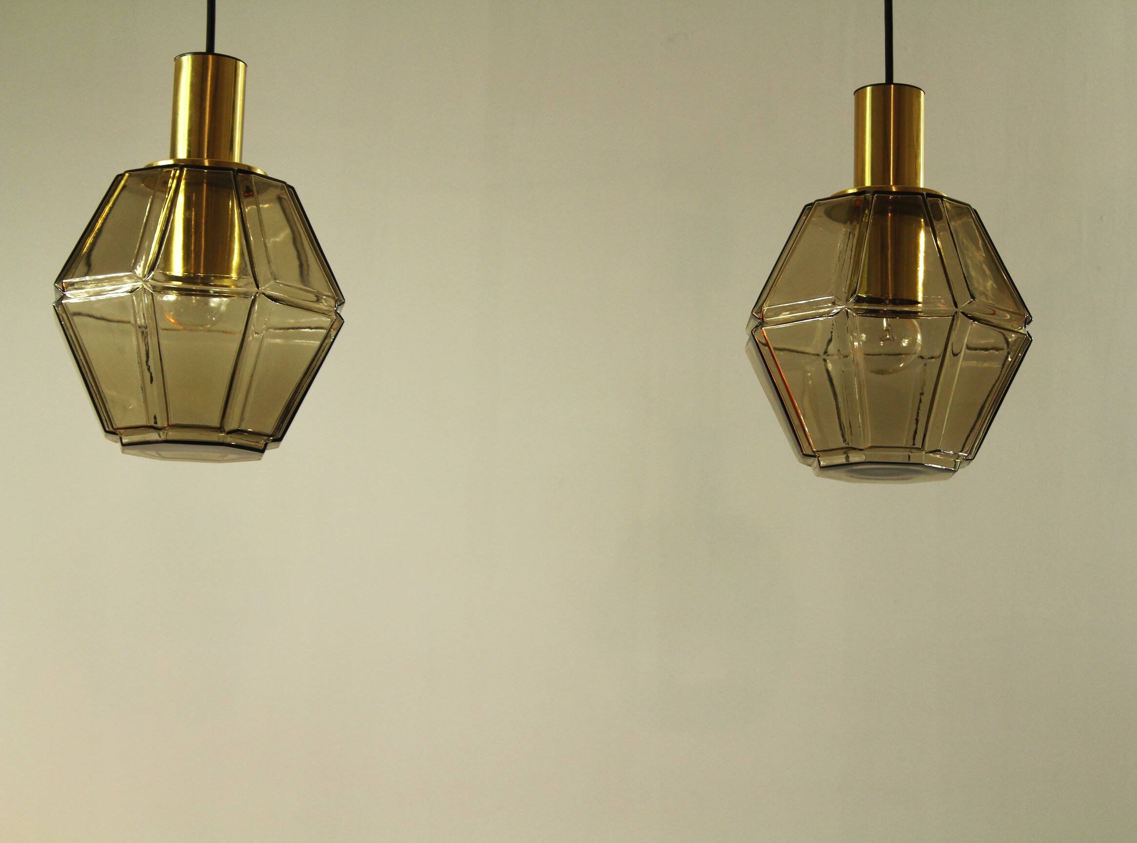 Pair of Lamps by Glashütte Limburg, Germany 1970s