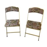 Folding chairs with floral pattern