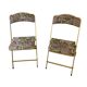Chaises pliantes motif floral