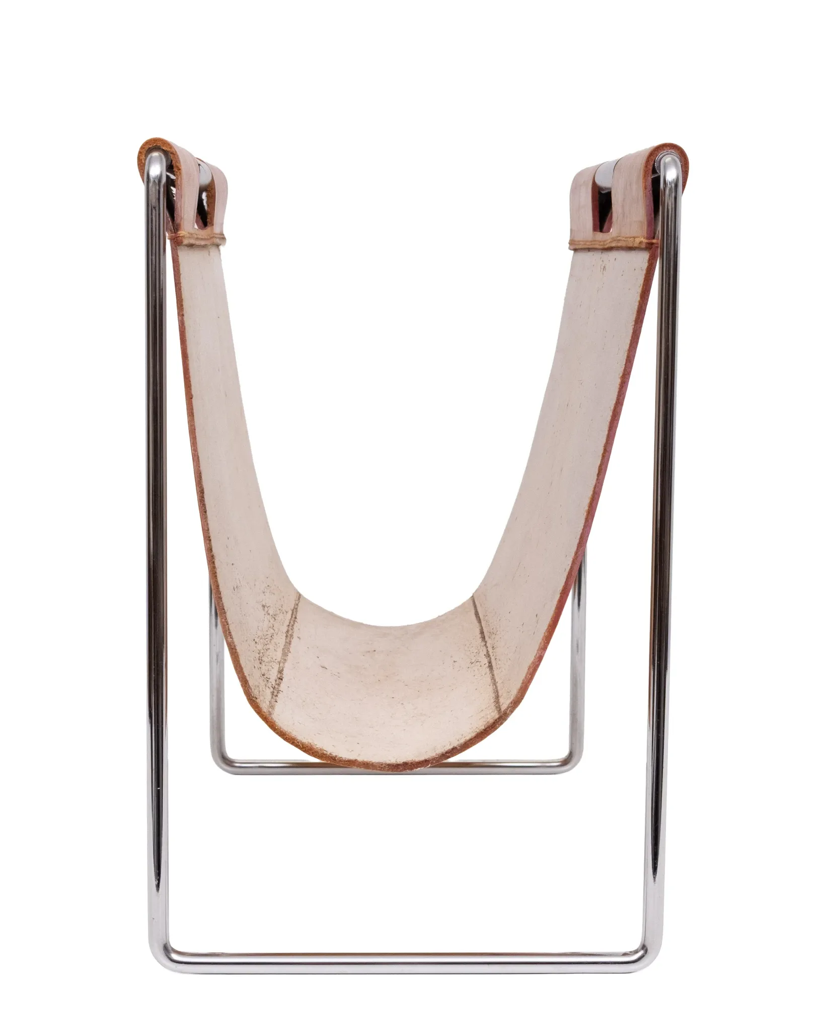 Brabantia Cognac color Leather Magazine holder 1960 Holland Status: Publish