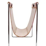 Brabantia Cognac color Leather Magazine holder 1960 Holland Status: Publish