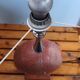 Lampe à poser en marbre rouge - style Barbier 1970