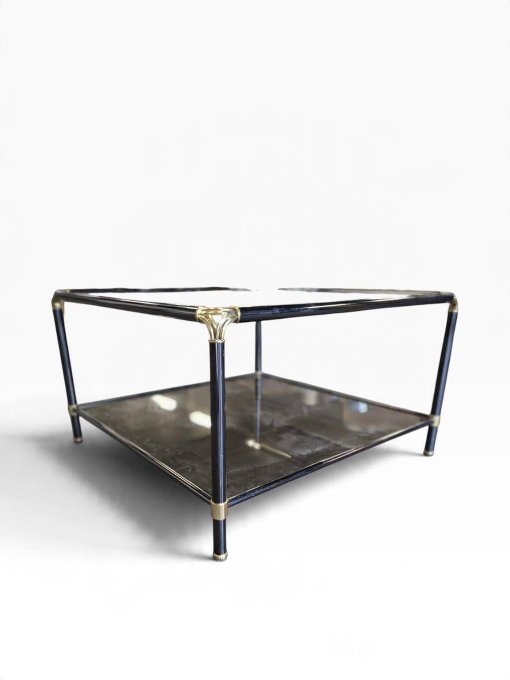 Vintage coffee table in smoked glass