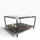 Vintage coffee table in smoked glass