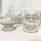 Service of 12 dessert cups, crystal