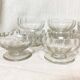 Service of 12 dessert cups, crystal