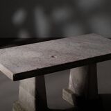 Raw concrete dining table, circa 1980