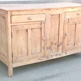 Old chest of drawers in light wood