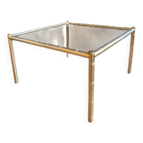 Bamboo coffee table in brass