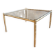 Bamboo coffee table in brass