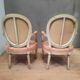 Paire de  fauteuil medaillon de style Louis XVI