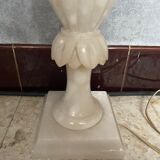 Pied de lampe en albâtre