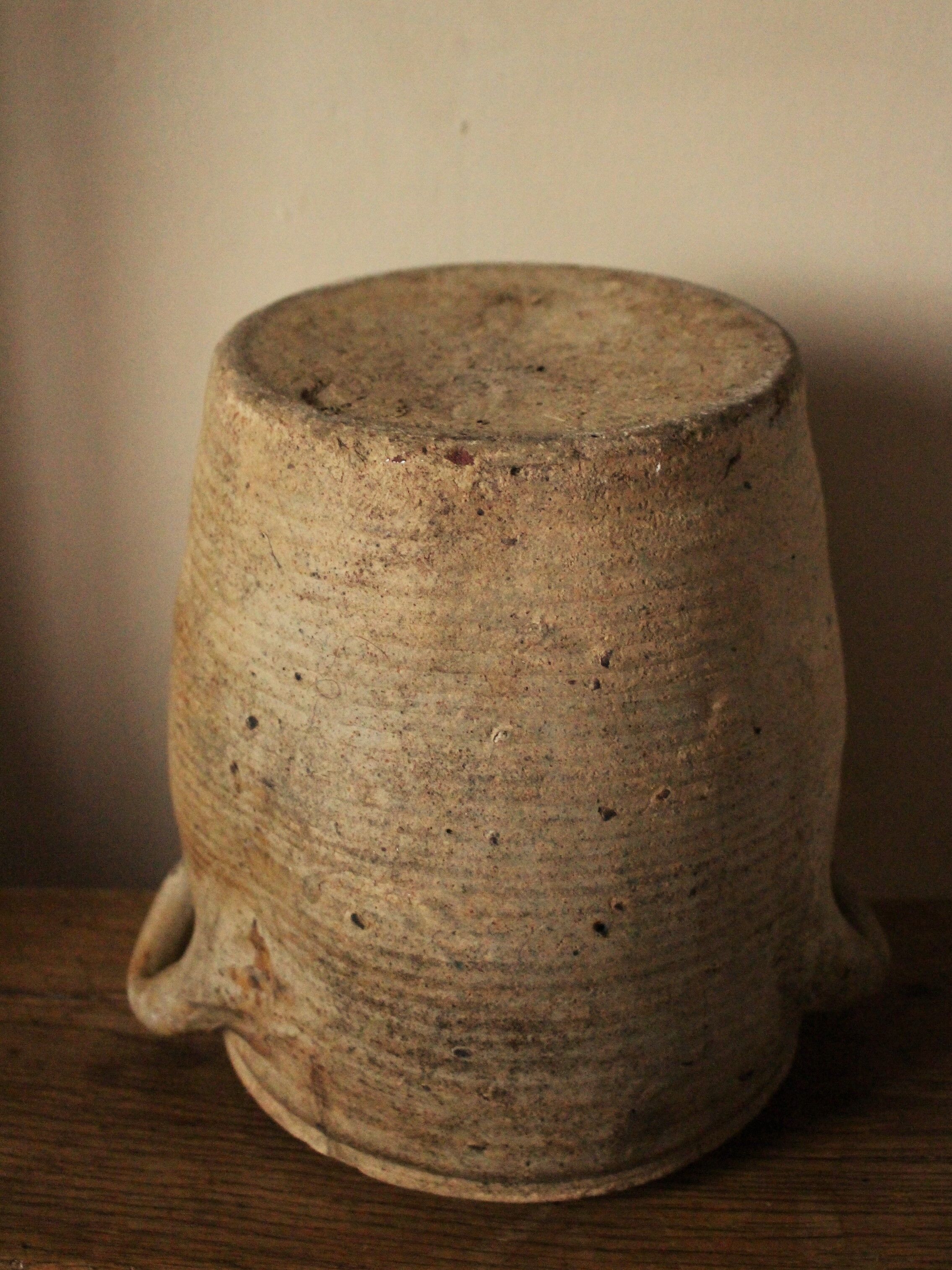 Authentic terracotta pot with handles