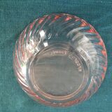 Series of 6 cups in pink glass France