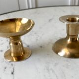 Duo of brass candle holders 20s