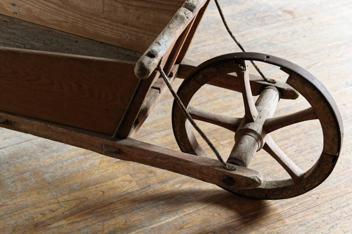 Antique wheelbarrow for children