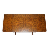 Antique extendable coffee table circa 1880 in solid walnut.