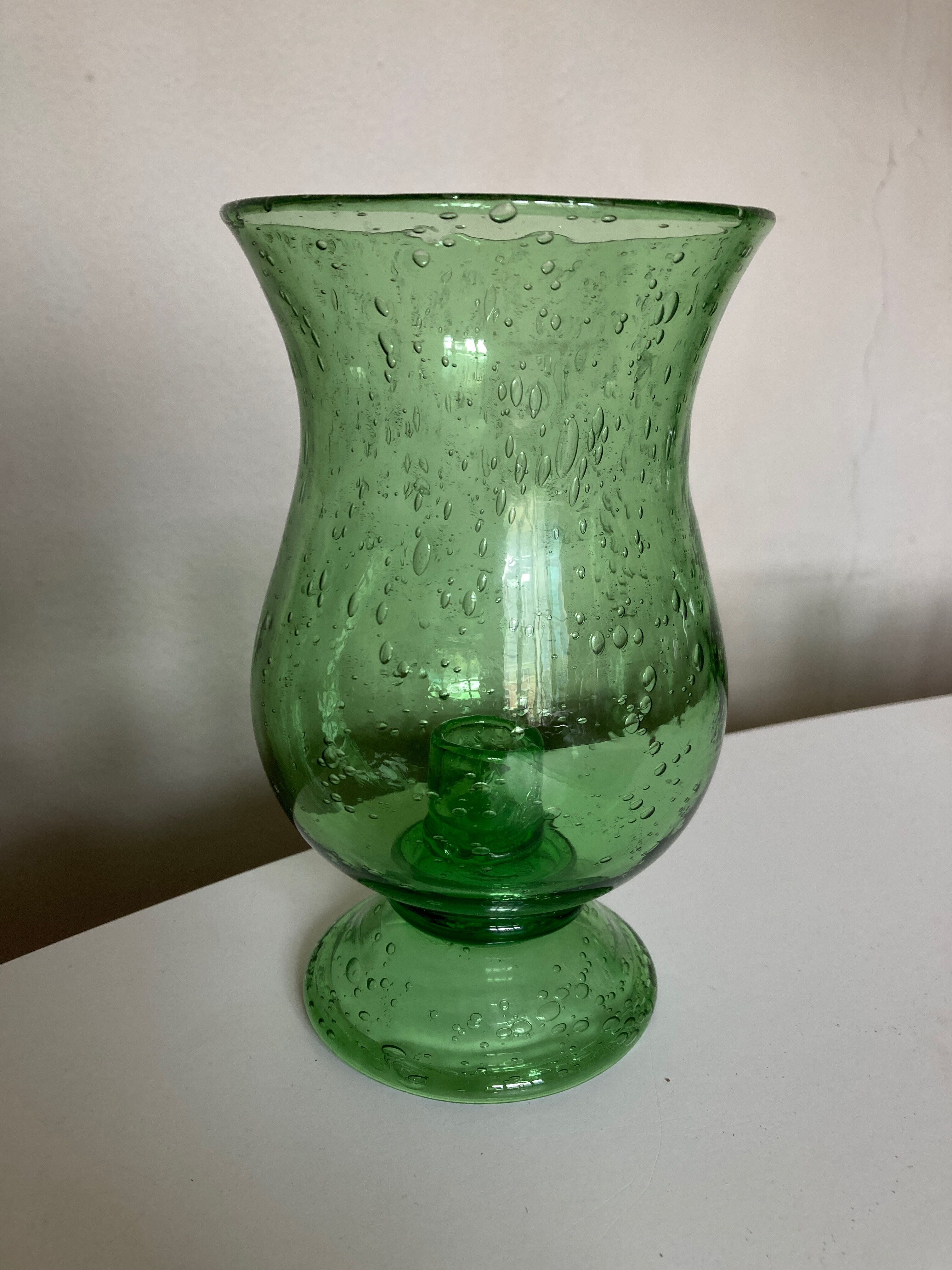 Glass garden candle holder by Biot