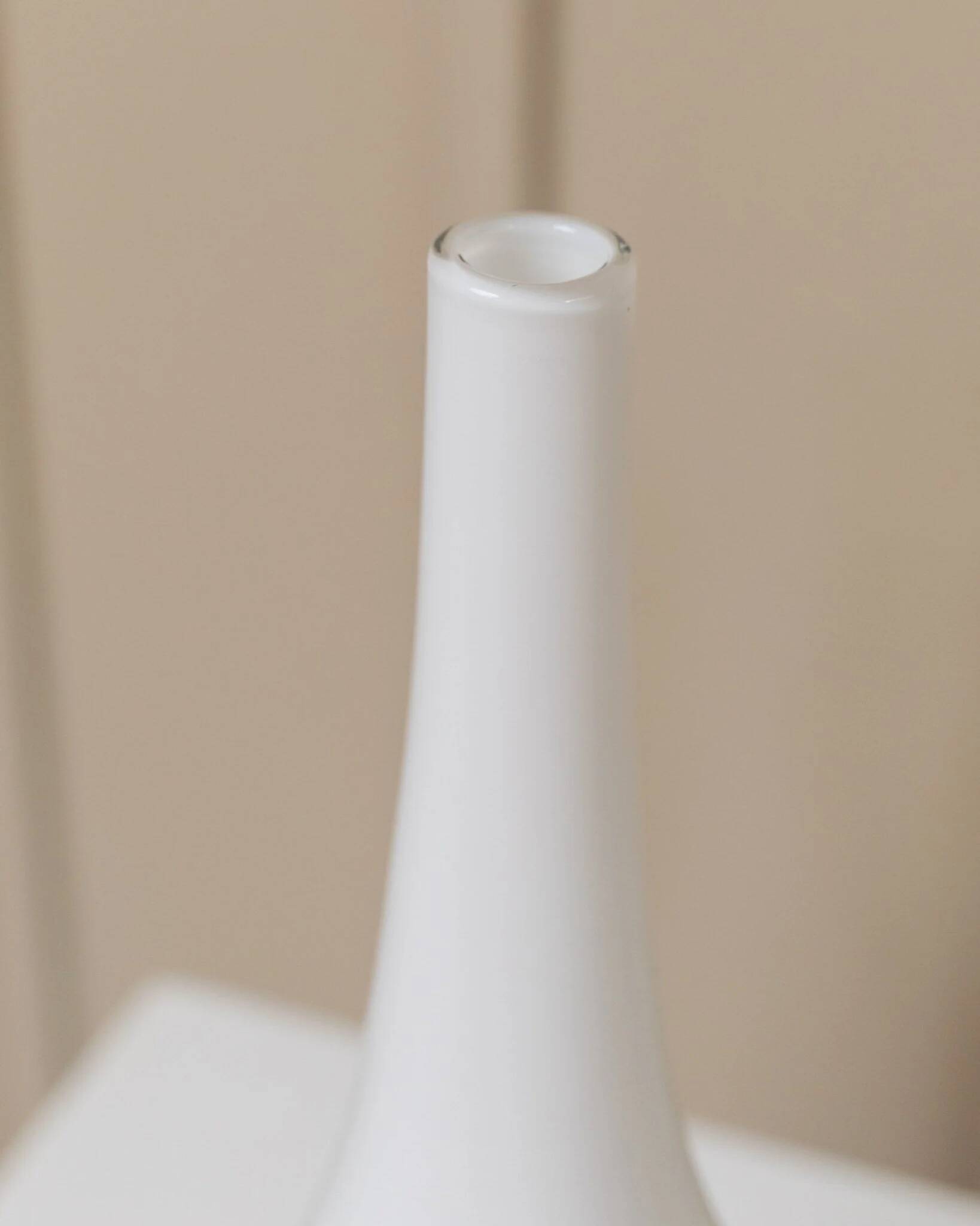 Vintage white milk-glass Salong vase by Johanna Jelinek for IKEA - mouth-blown glass, Scandinavian design