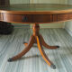 English-style wooden and leather table
