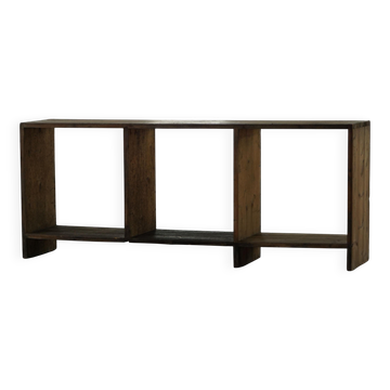 Etagère primitive française du début du 20e siècle en Oak Oak patiné, Wabi Sabi, années 1920