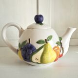 English fruit ceramic teapot