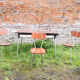 Old Formica table wood finish and 3 chairs