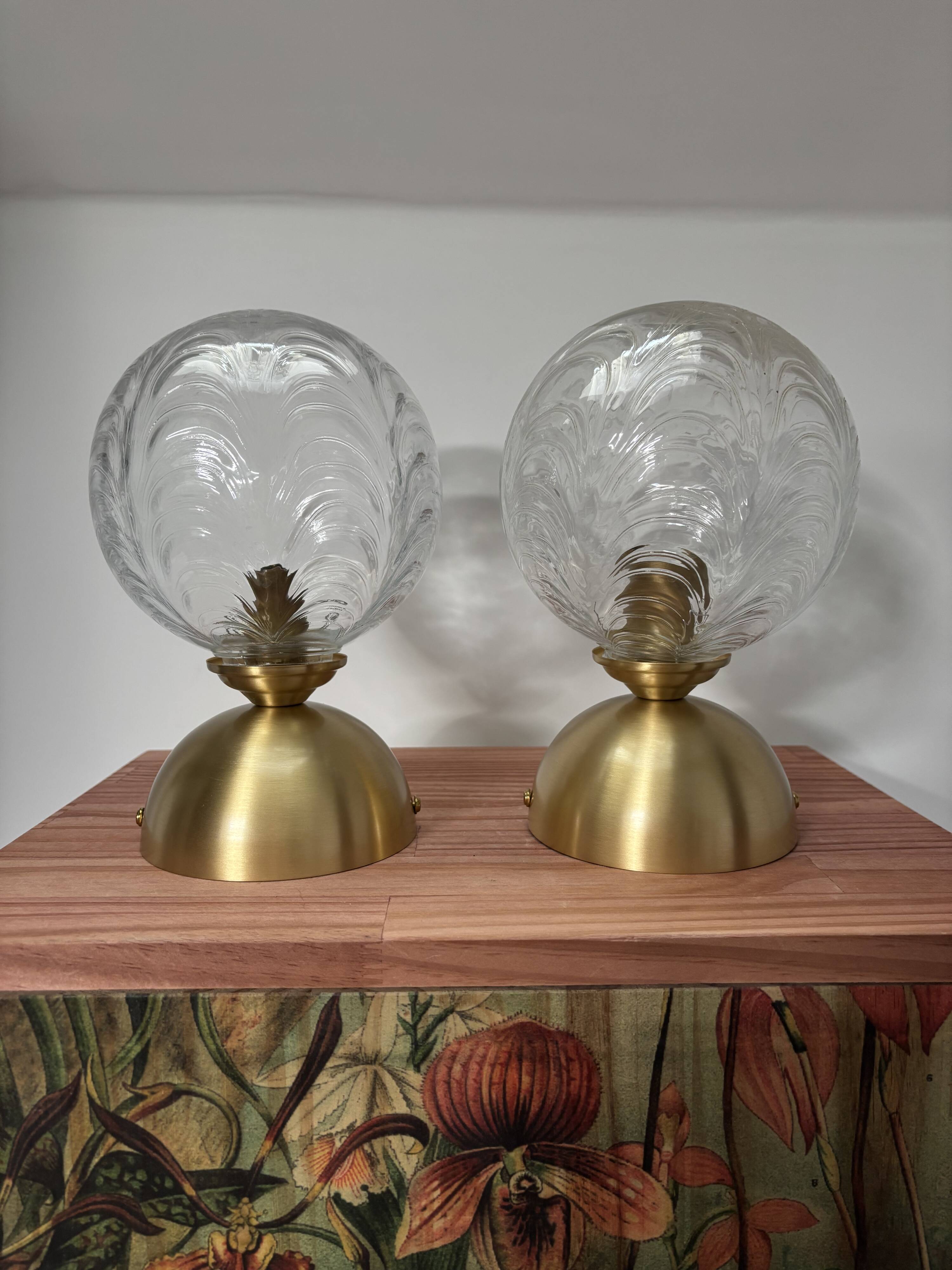 Pair of wall or ceiling lights - balls