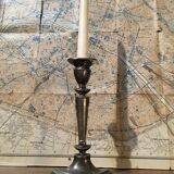 Silver metal candle holder