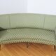 Curved silk sofa by Gigi Radice, 1950