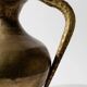 Vintage brass vase from the 1940s, hand-hammered metal, amphora shape, Italian design from the 1940s.