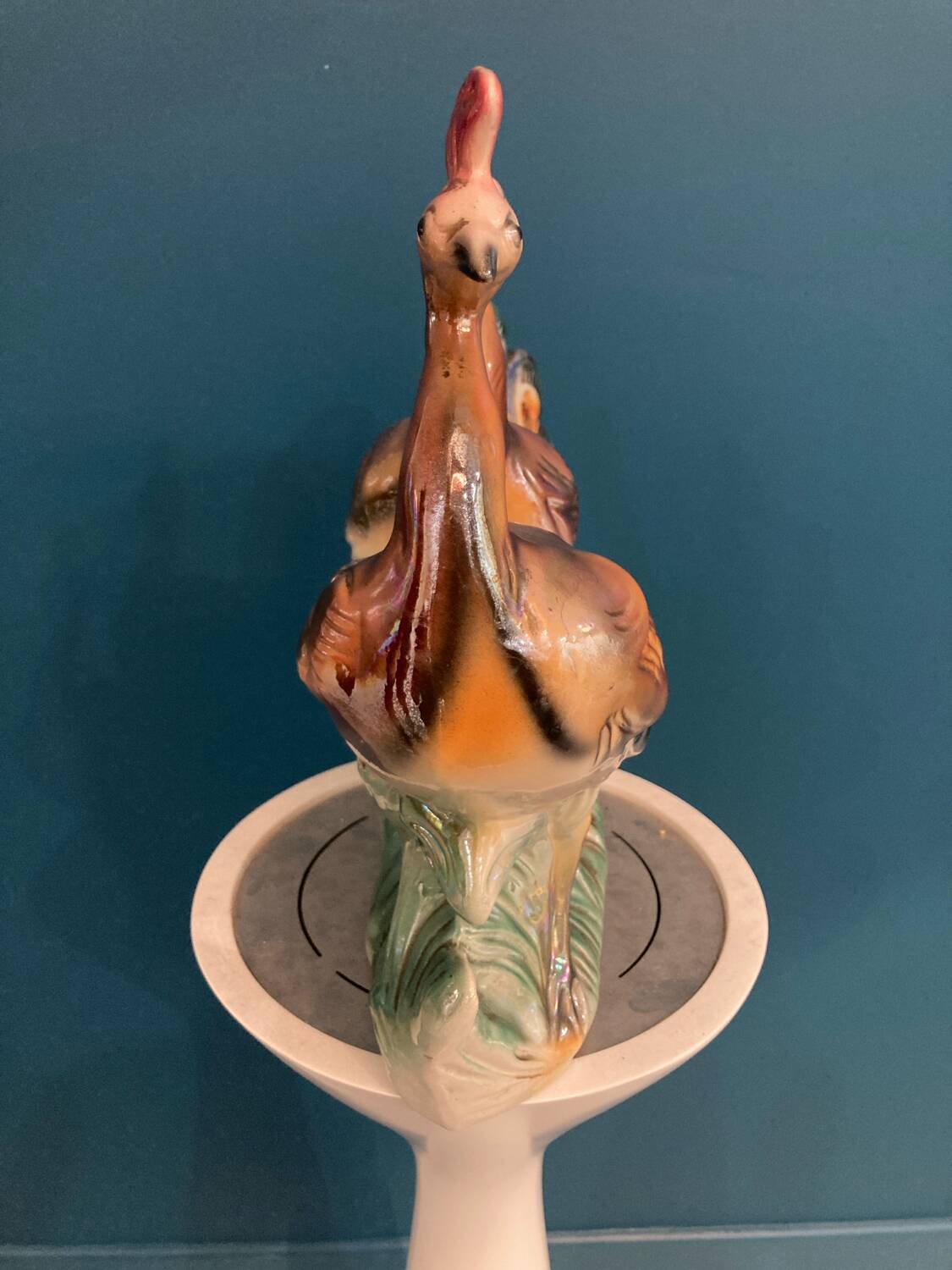 Peacock centerpiece