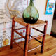 Braided straw stool