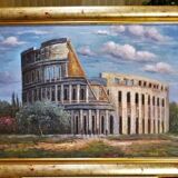 Peinture à l'huile du Colisée à Rome, XXe siècle