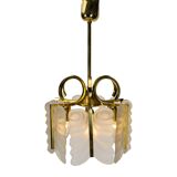 Brass and Glass Pendant Lamp by Carl Fagerlund for Orrefors
