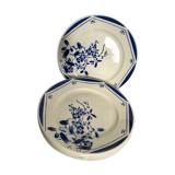 6 flat plates Art Deco half-porcelain Minerva