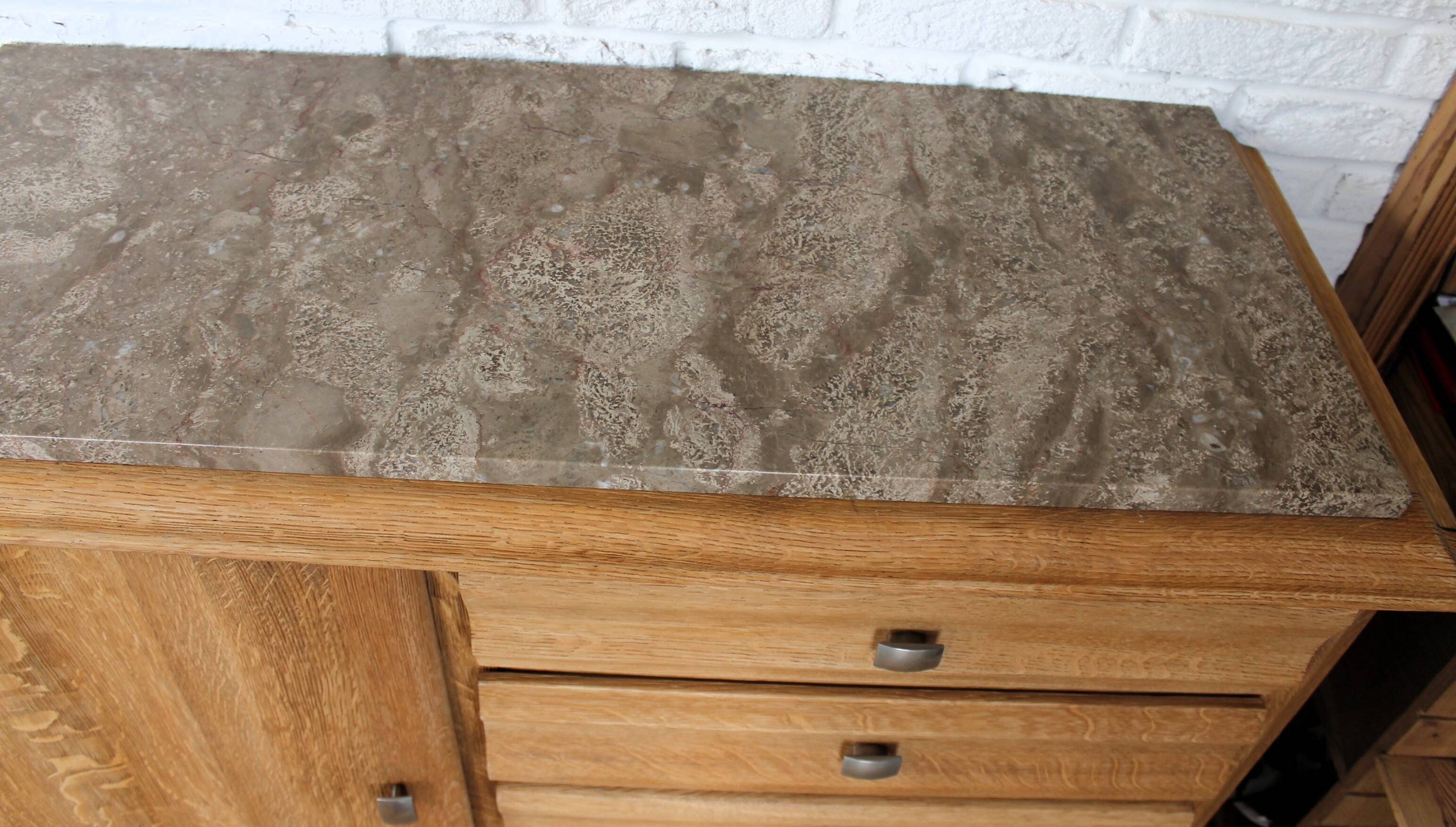 Vintage solid oak sideboard, around 1950.