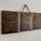 Miroir triptyque de barbier en verre biseauté, 1930