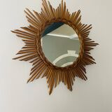 Rattan sun mirror