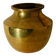 Ethnic vase in antique brass, handcrafted in India.