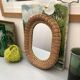 Oval rattan mirror vintage year 60 year 70