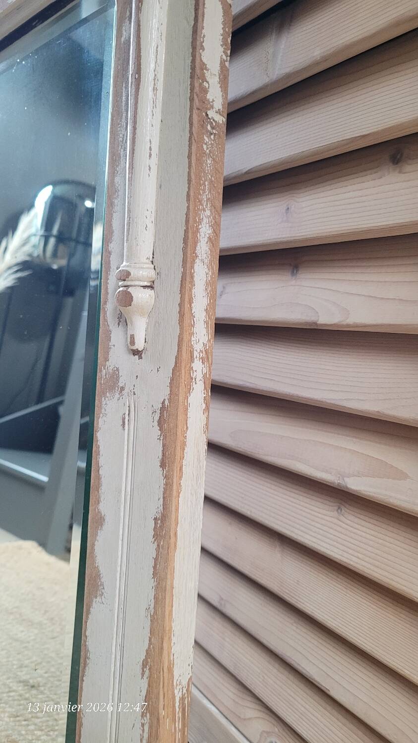 Antique wooden mirror